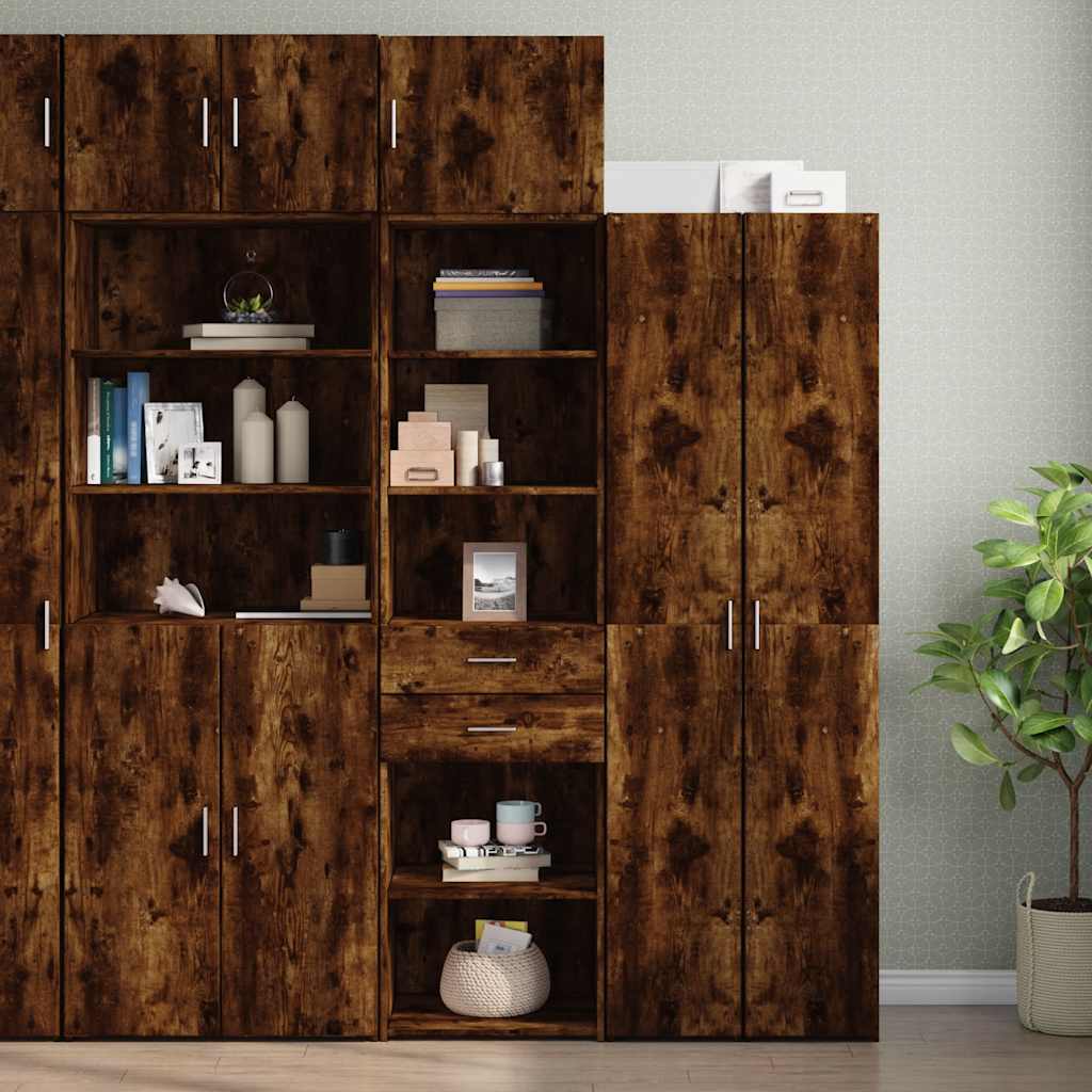 Opbergkast Smal 50X42,5X225 Cm Bewerkt Hout