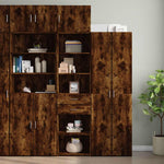 Opbergkast Smal 50X42,5X225 Cm Bewerkt Hout