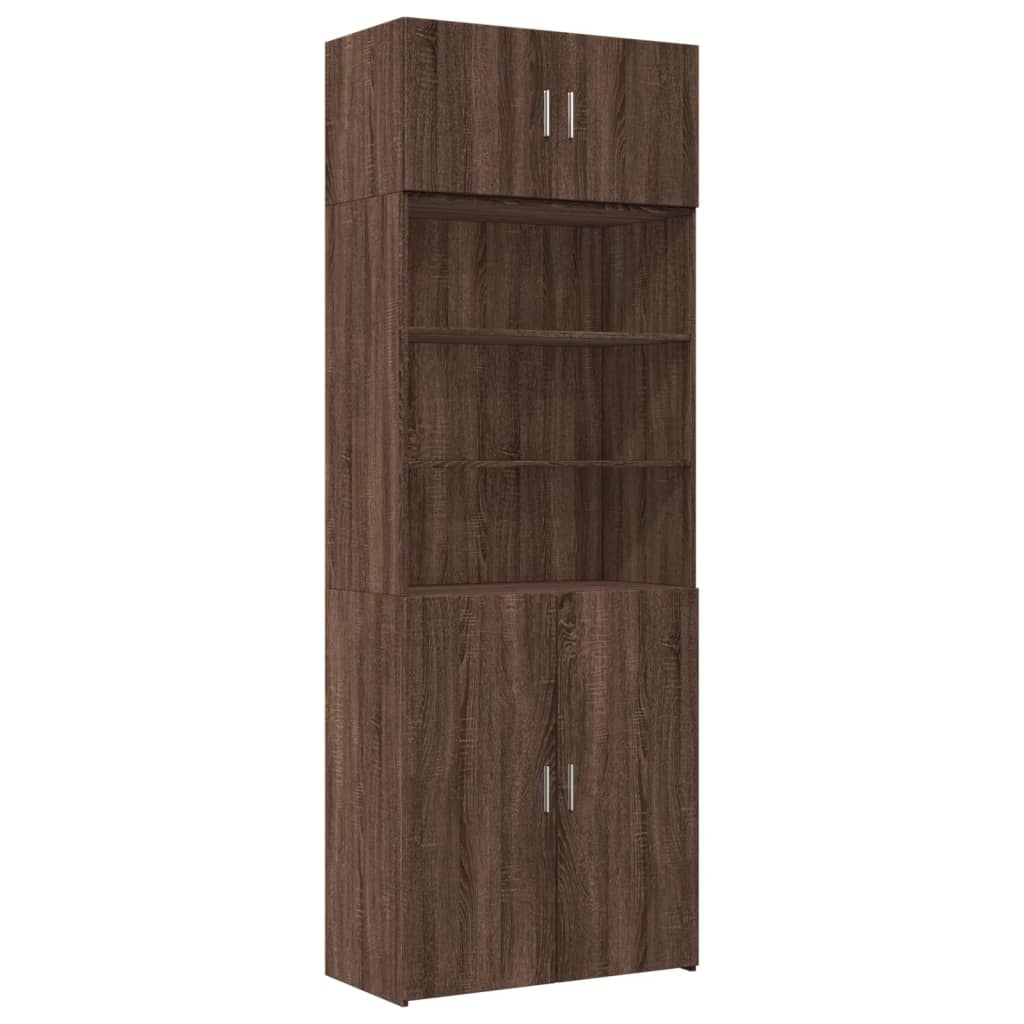 Opbergkast 80X42,5X225 Cm Bewerkt Hout Ig