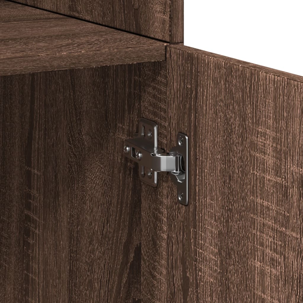 Opbergkast 80X42,5X225 Cm Bewerkt Hout Ig
