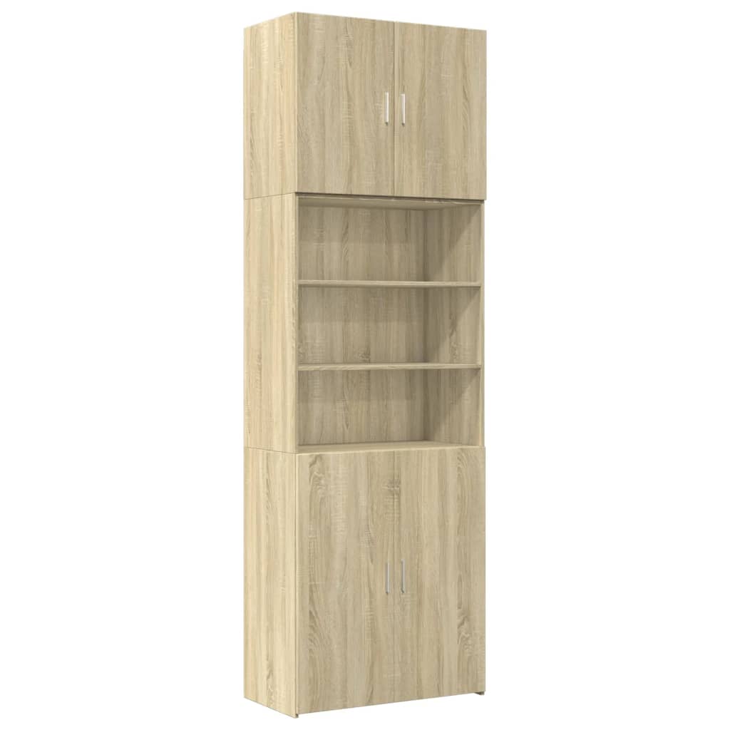 Hoge Kast 80X42,5X249 Cm Bewerkt Hout Kleurig
