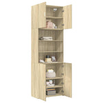 Hoge Kast 80X42,5X249 Cm Bewerkt Hout Kleurig