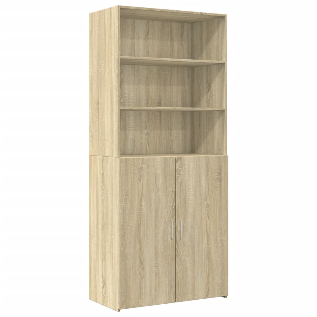 Hoge Kast 80X42,5X249 Cm Bewerkt Hout Kleurig