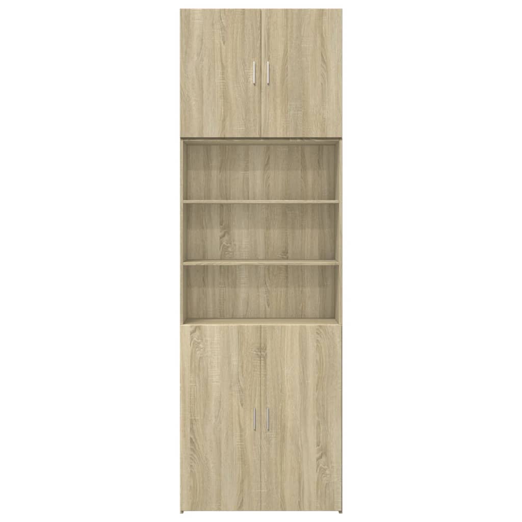 Hoge Kast 80X42,5X249 Cm Bewerkt Hout Kleurig