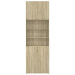 Hoge Kast 80X42,5X249 Cm Bewerkt Hout Kleurig