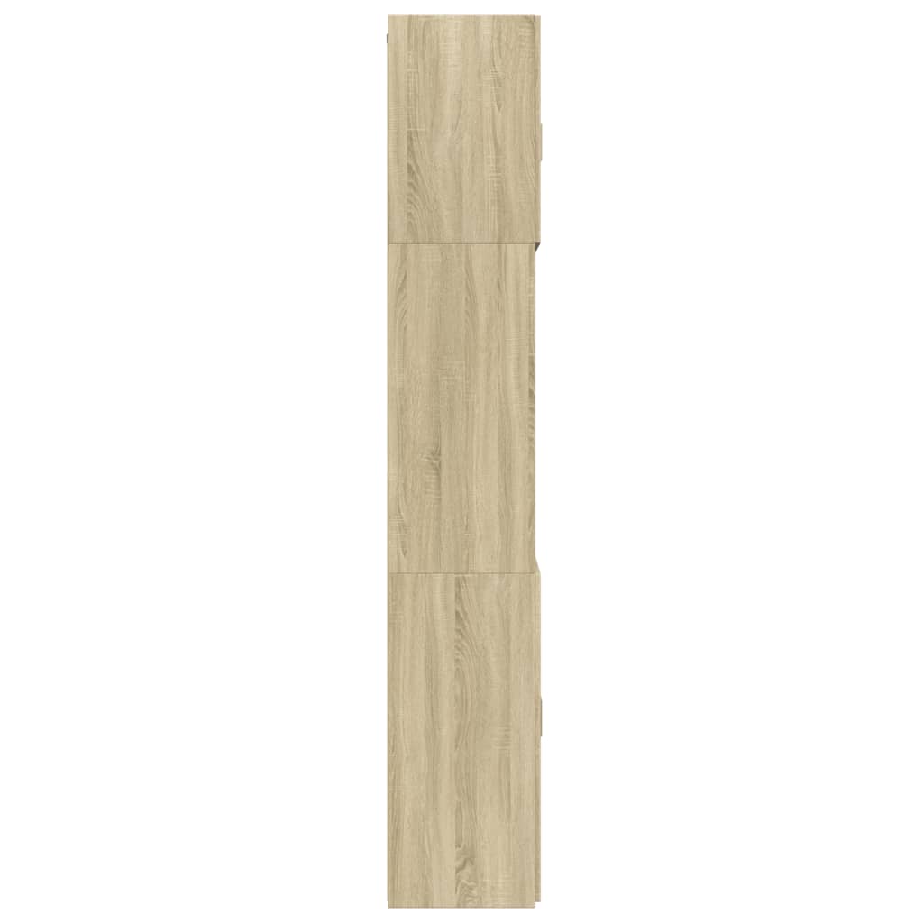 Hoge Kast 80X42,5X249 Cm Bewerkt Hout Kleurig