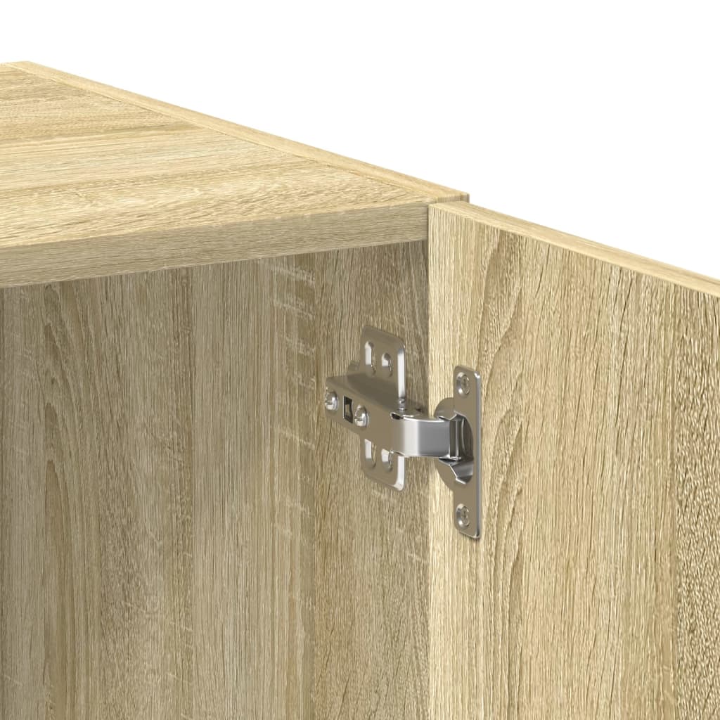 Hoge Kast 80X42,5X249 Cm Bewerkt Hout Kleurig