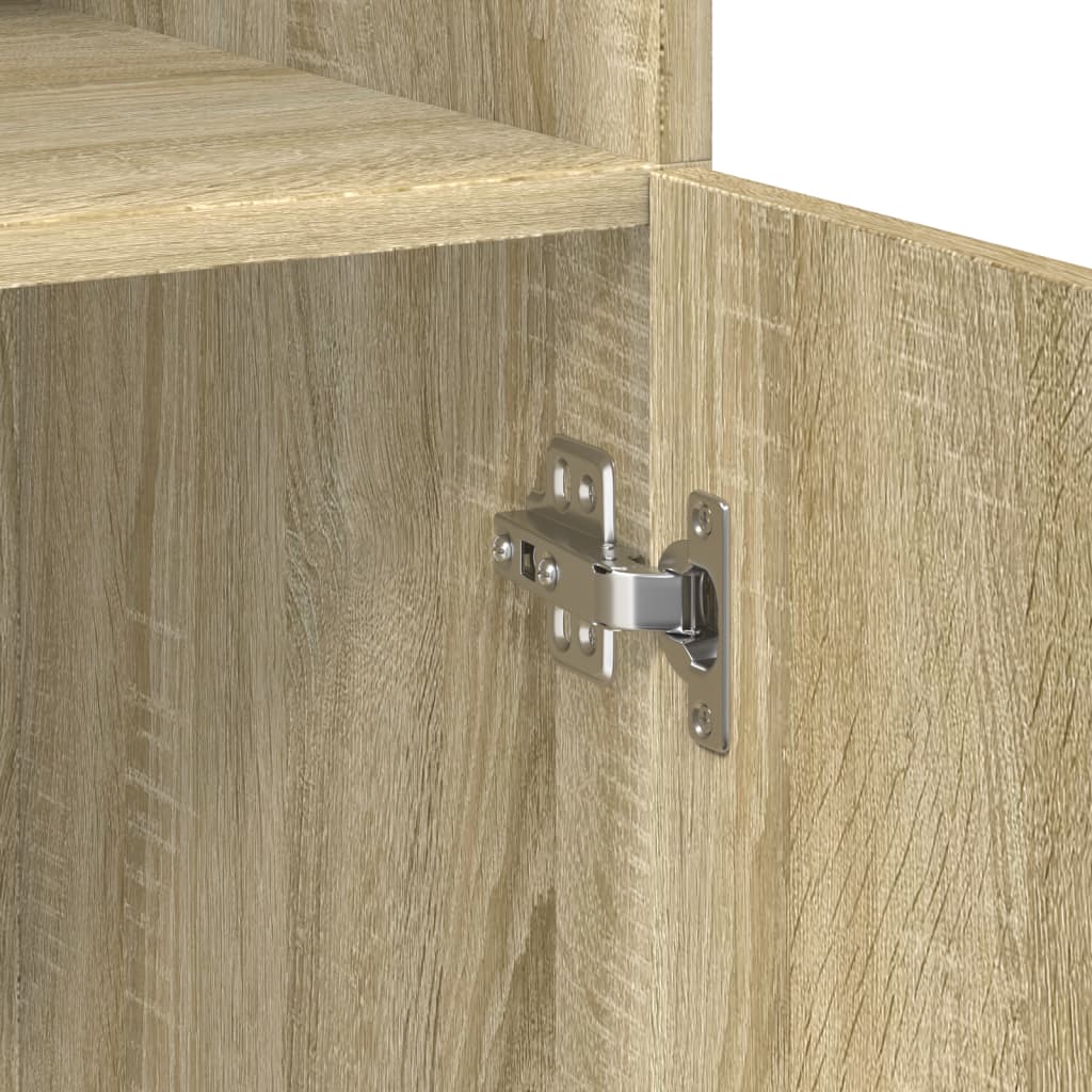 Hoge Kast 80X42,5X249 Cm Bewerkt Hout Kleurig