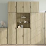 Hoge Kast 80X42,5X249 Cm Bewerkt Hout Kleurig