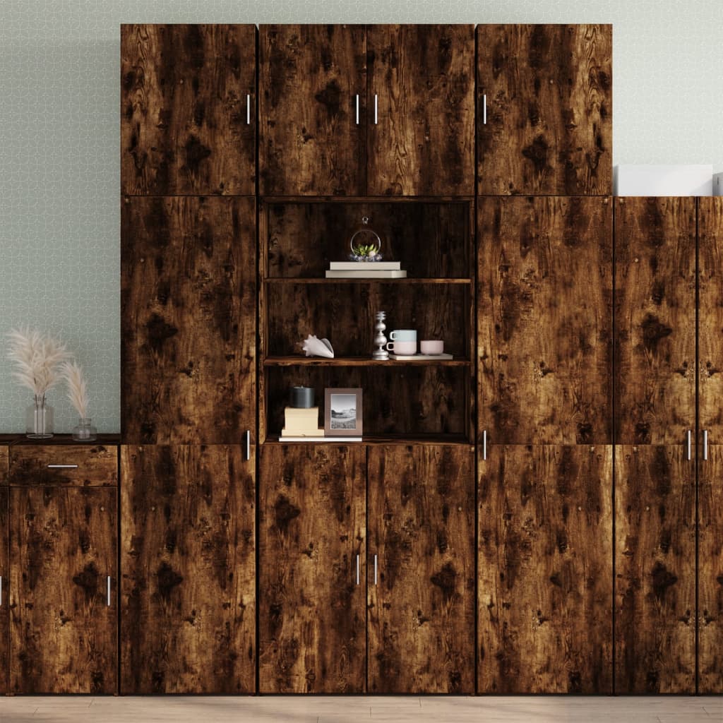 Hoge Kast 80X42,5X249 Cm Bewerkt Hout Kleurig