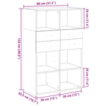 Hoge Kast 80X42,5X124 Cm Bewerkt Hout