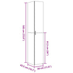 Hoge Kast 30X42,5X185 Cm Bewerkt Hout