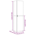 Hoge Kast 45X42,5X185 Cm Bewerkt Hout Ig