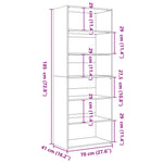 Hoge Kast 70X41X185 Cm Bewerkt Hout
