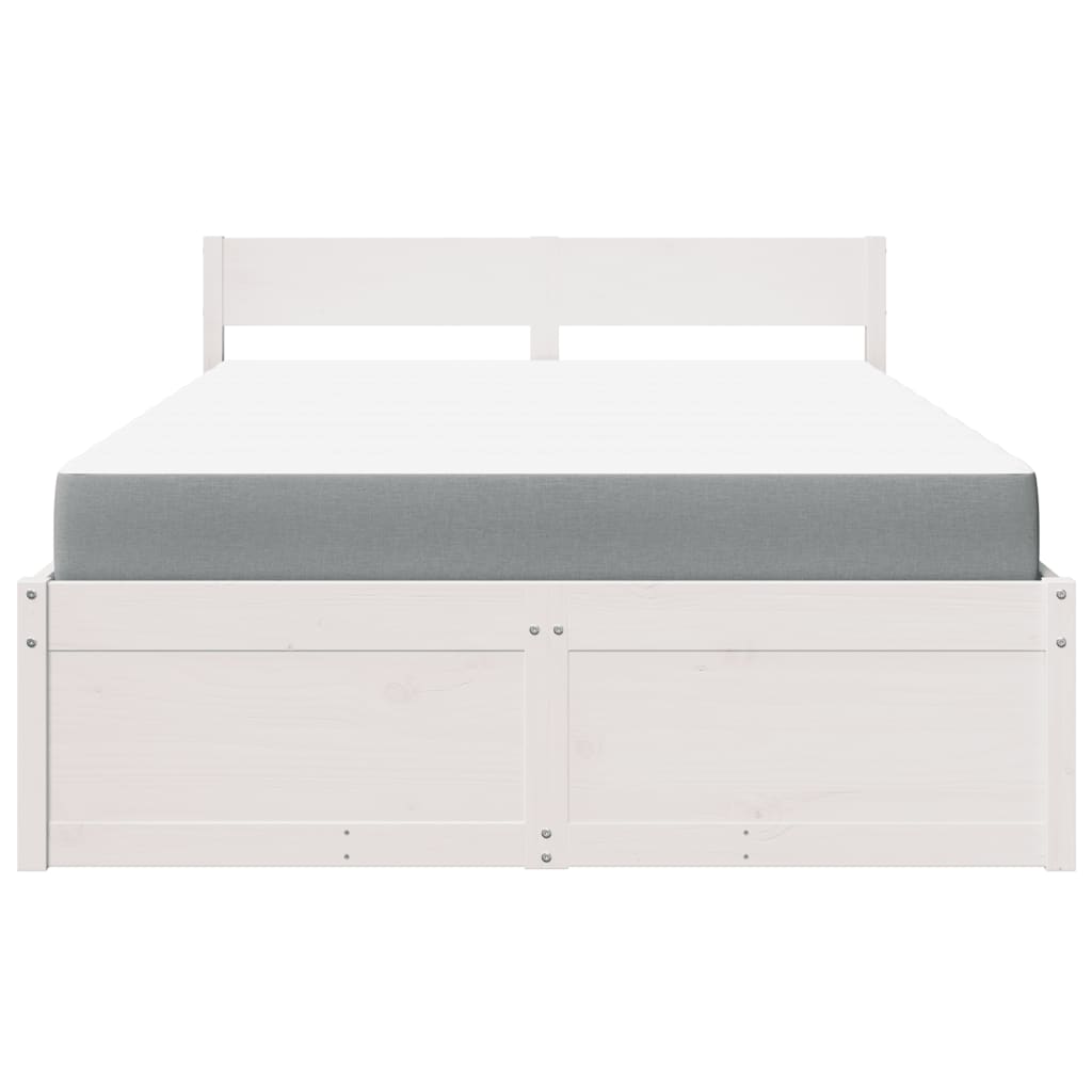 Bed Met Lades En Matras Massief Grenenhout