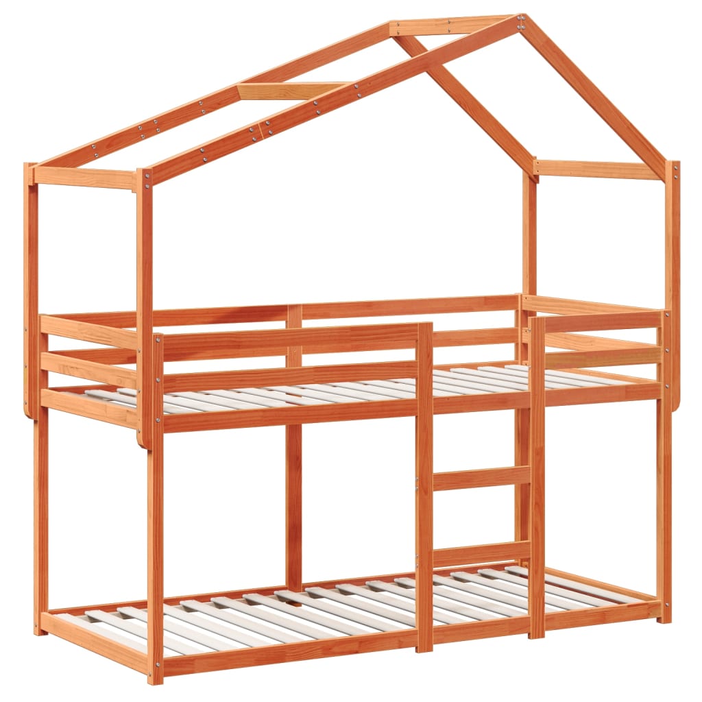 Stapelbed Met Bedhuis Massief Grenenhout