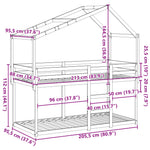 Stapelbed Met Bedhuis Massief Grenenhout