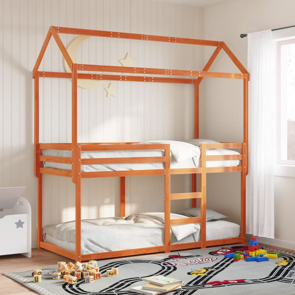 Stapelbedframe Zonder Matras Massief Grenenhout