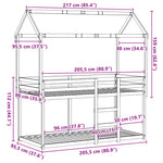 Stapelbedframe Zonder Matras Massief Grenenhout
