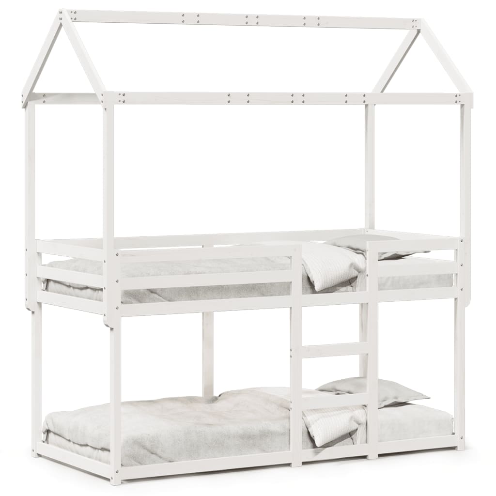 Stapelbed Met Dak Massief Grenenhout