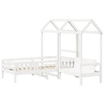 Kinderbed Met Dak Massief Grenenhout