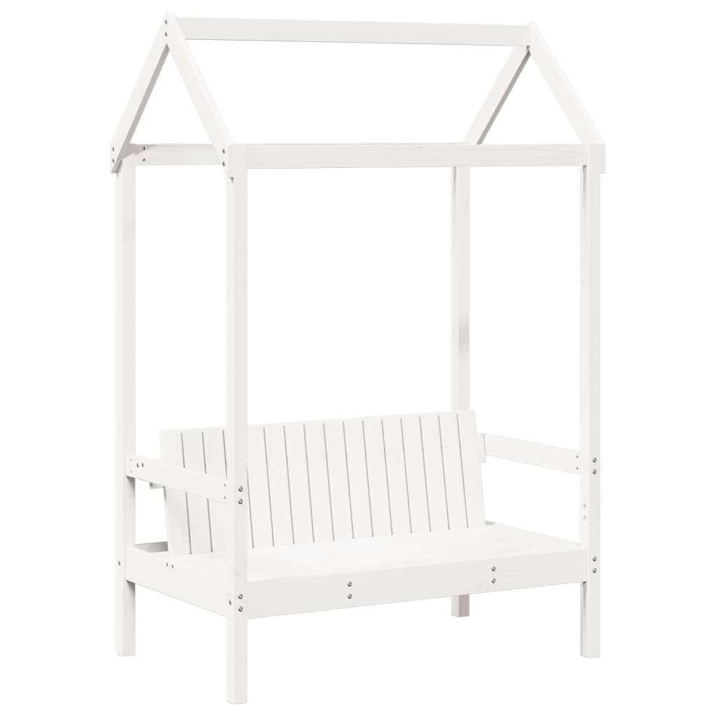 Kinderbed Met Dak Massief Grenenhout