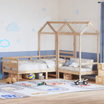 Kinderbed Met Bank En Huisje Massief Grenenhout