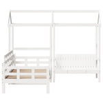 Kinderbed Met Huisje En Bankje Massief Grenenhout