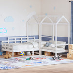 Kinderbed Met Huisje En Bankje Massief Grenenhout