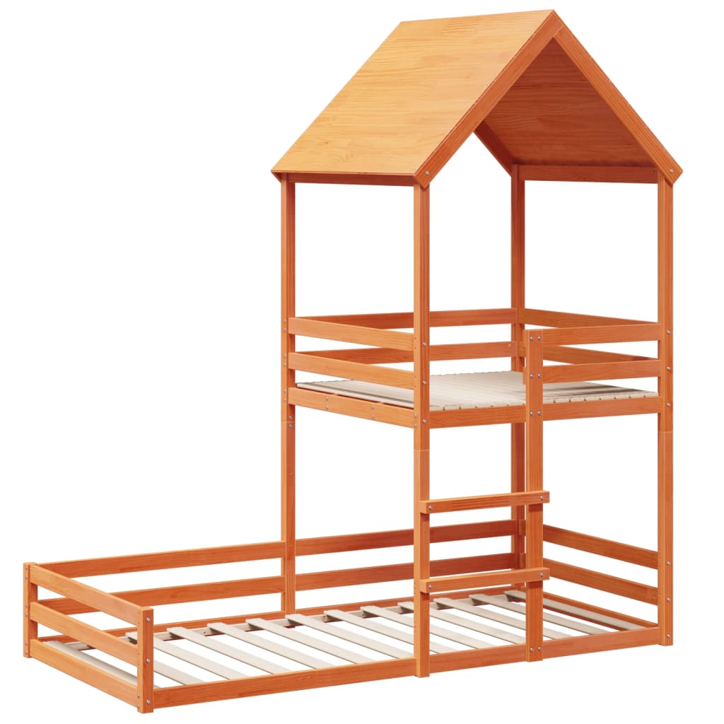 Kinderbed Met Huisje Massief Grenenhout