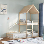Kinderbed Met Huisje Massief Grenenhout