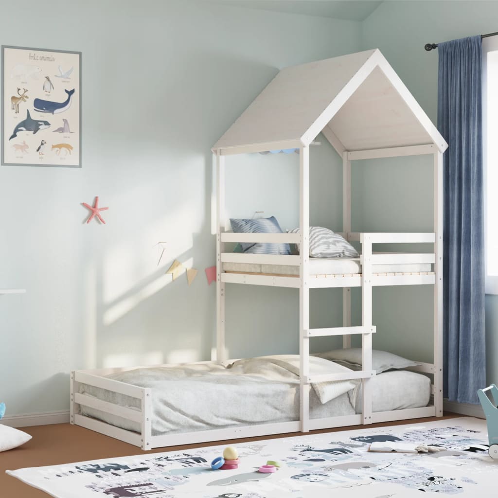 Kinderbed Met Huisje Massief Grenenhout