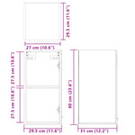 Hangkast 29,5X31X60 Cm Bewerkt Hout Kleurig