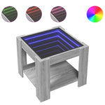 Salontafel Met Led Bewerkt Hout Eiken