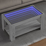 Salontafel Met Led Bewerkt Hout Eiken