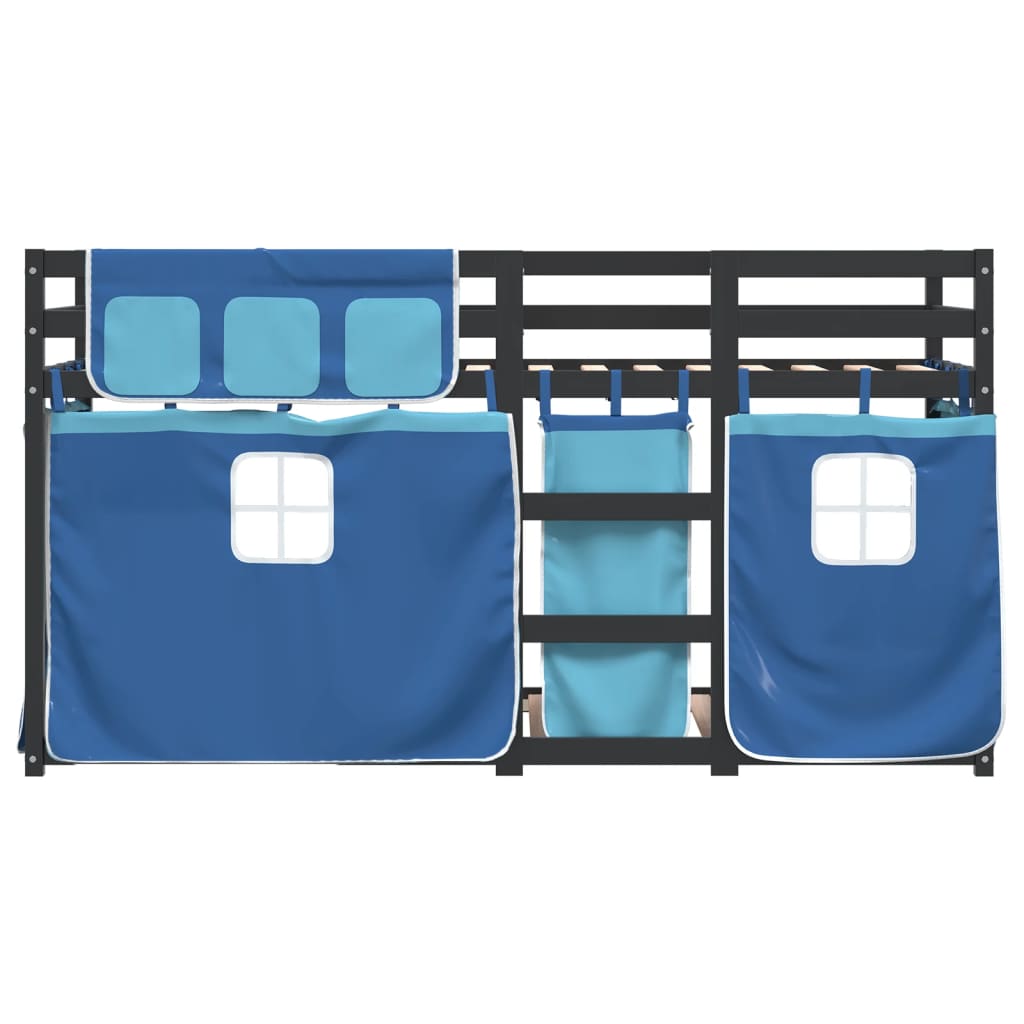 Stapelbed Met Gordijnen Massief Grenenhout