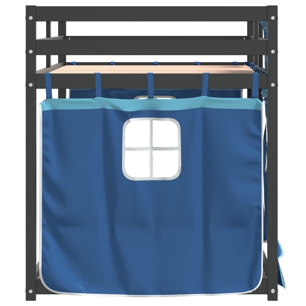 Stapelbed Met Gordijnen Massief Grenenhout