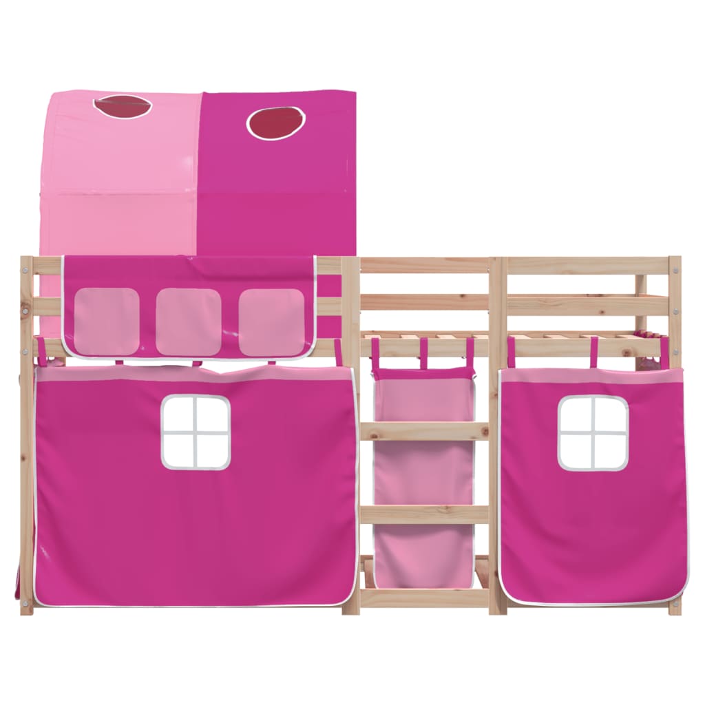 Stapelbed Met Gordijnen Grenenhout