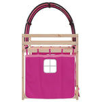 Stapelbed Met Gordijnen Grenenhout