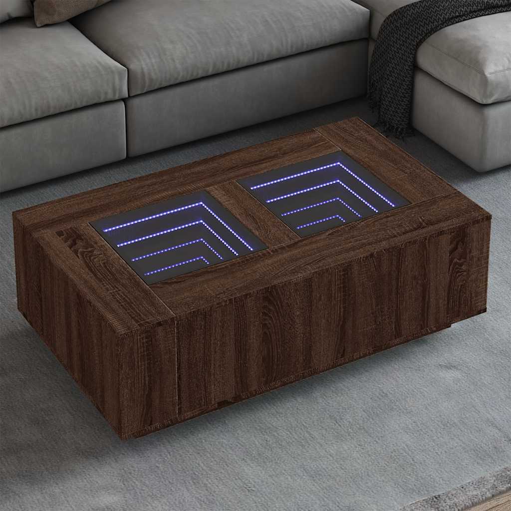 Salontafel Met Infinity Led Eiken