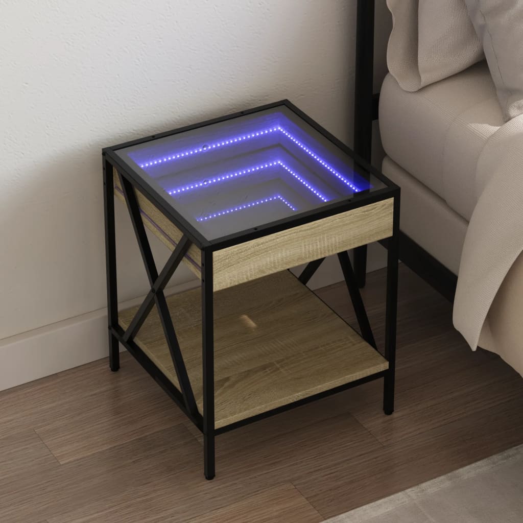 Nachtkastje Met Infinity Led 40X40X49 Cm