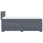 Boxspring Met Matras Fluweel Donkergrijs 1-Persoons (Alleen Au)