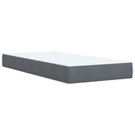 Boxspring Met Matras Fluweel Donkergrijs 1-Persoons (Alleen Au)