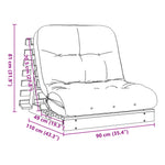 Futon Slaapbank Met Matras Grenenhout