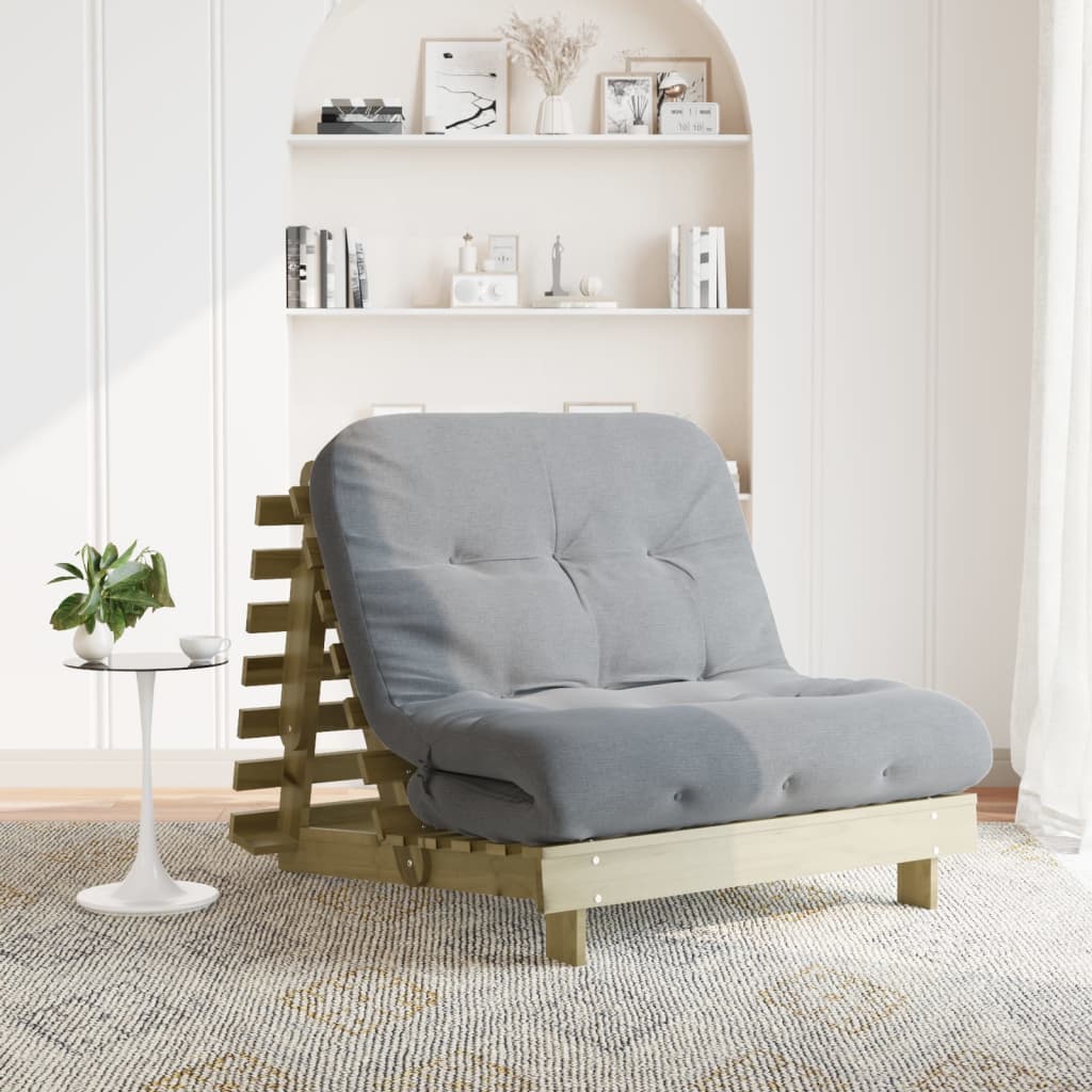 Futon Slaapbank Met Matras Grenenhout