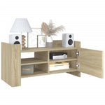 Tv-Meubel 80X35X40 Cm Bewerkt Hout Kleurig