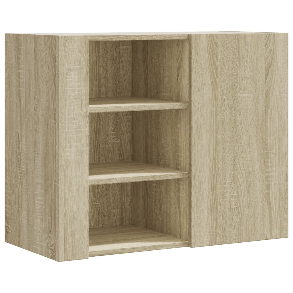 Wandkast 75X35X60 Cm Bewerkt Hout Kleurig