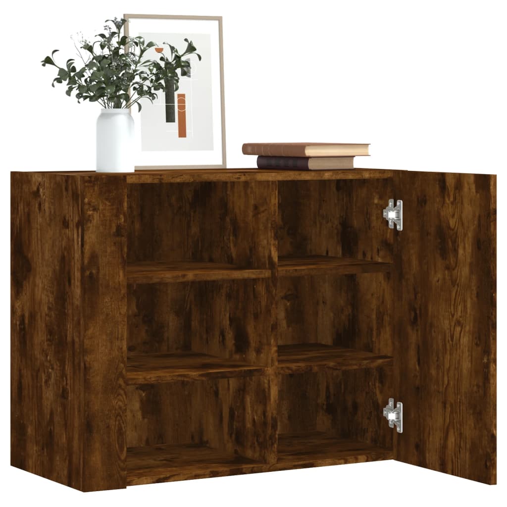 Wandkast 75X35X60 Cm Bewerkt Hout Kleurig