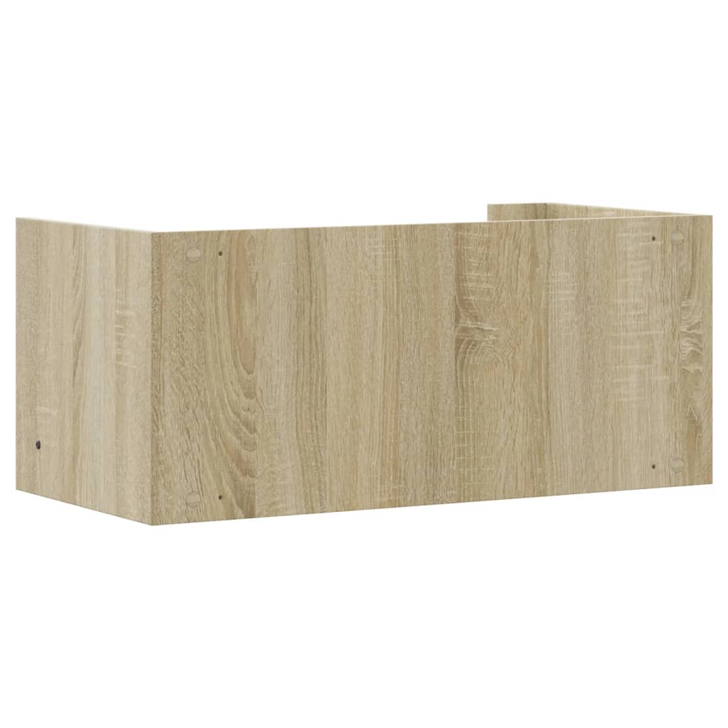 Wandschap 70,5X35X30,5 Cm Bewerkt Hout Kleurig