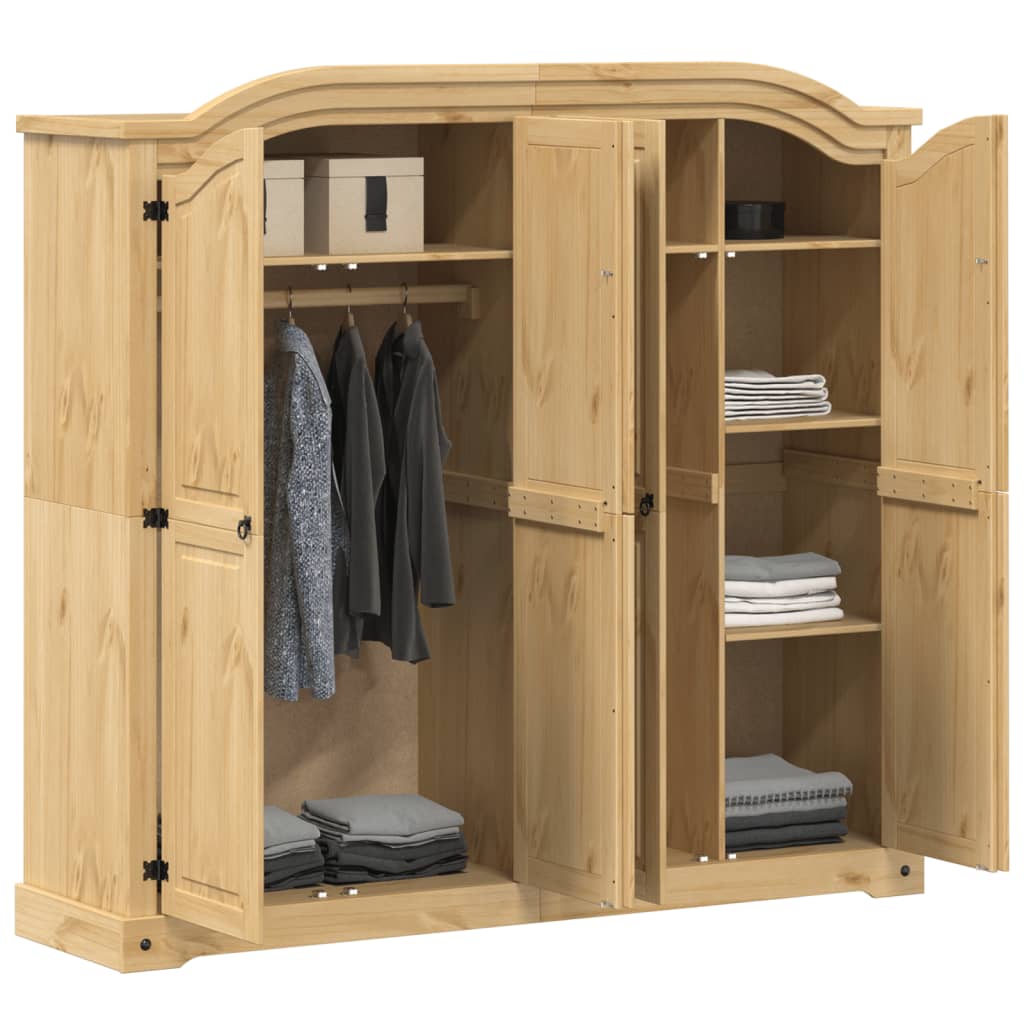 Kledingkast Corona 194X52X186 Cm Massief Grenenhout